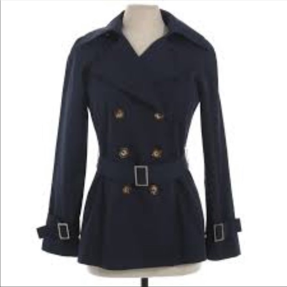 NWOT MIchael Kors Trench w/Faux Tortoise Buttons
